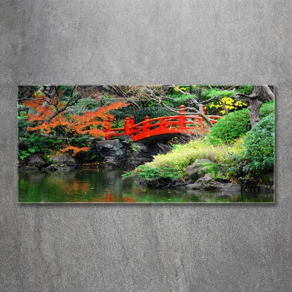 Glass wall art Japanese garden