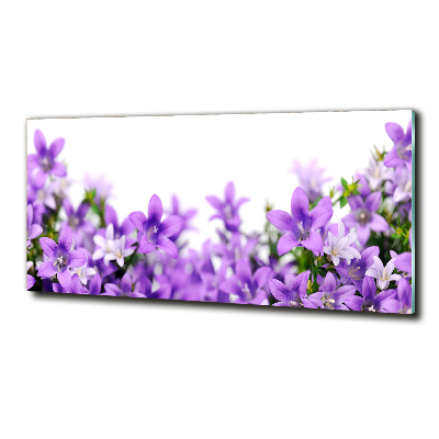 Wall art on glass Purple bells