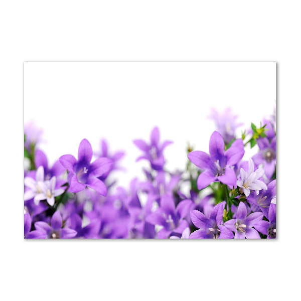 Wall art on glass Purple bells