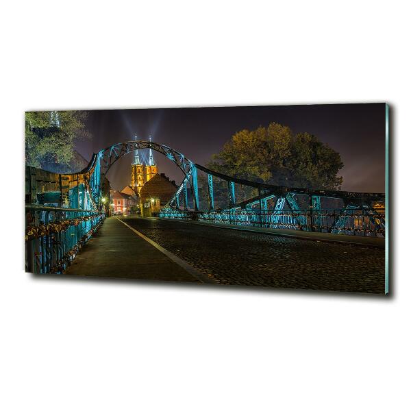 Glass picture wall art Bridge of lovers