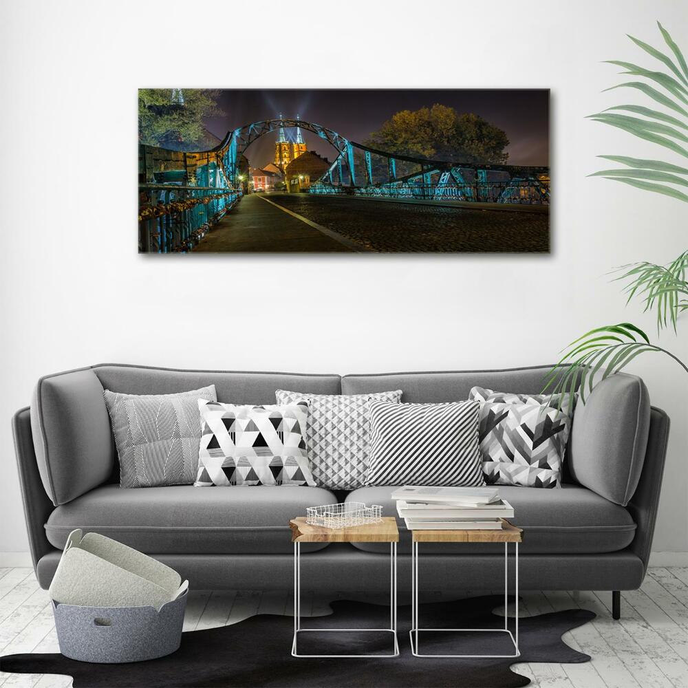 Glass picture wall art Bridge of lovers