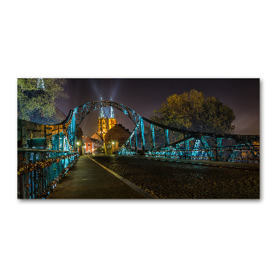 Glass picture wall art Bridge of lovers