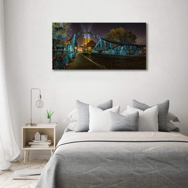 Glass picture wall art Bridge of lovers