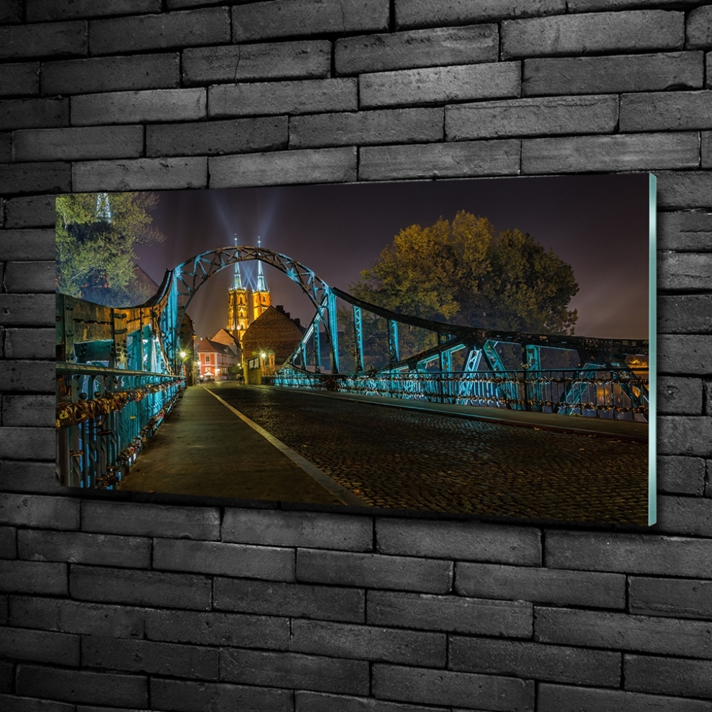 Glass picture wall art Bridge of lovers