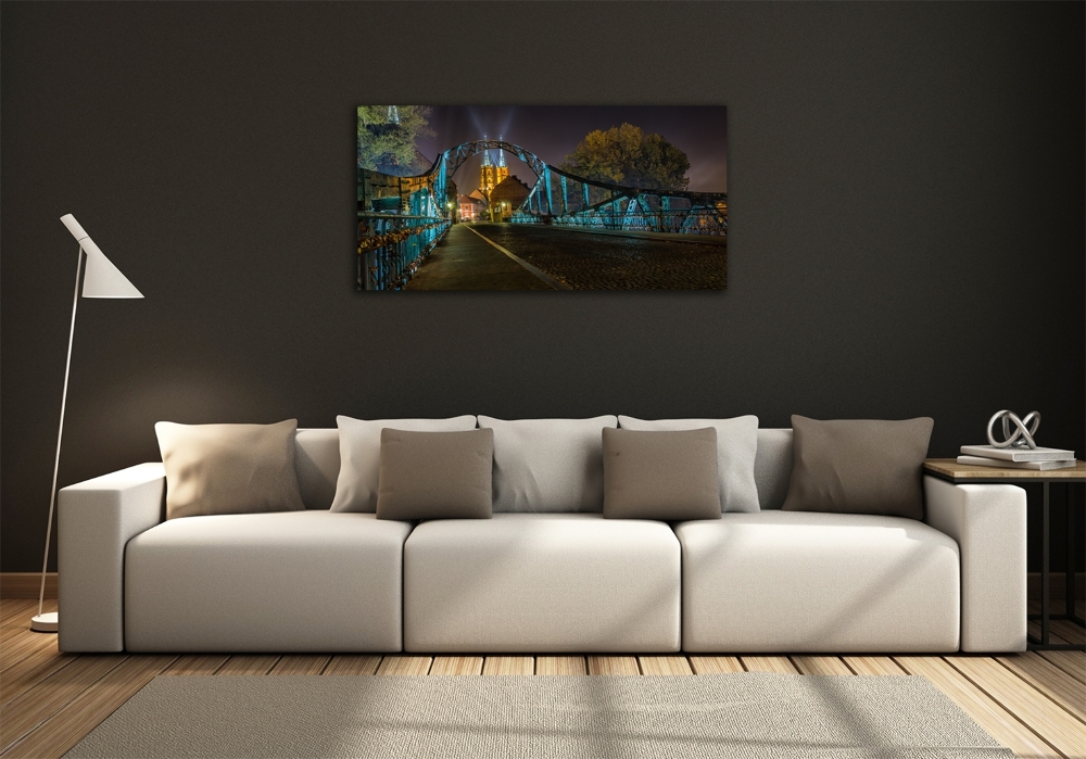 Glass picture wall art Bridge of lovers