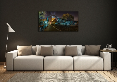 Glass picture wall art Bridge of lovers