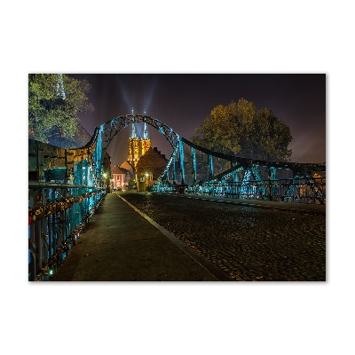 Glass picture wall art Bridge of lovers