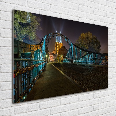 Glass picture wall art Bridge of lovers