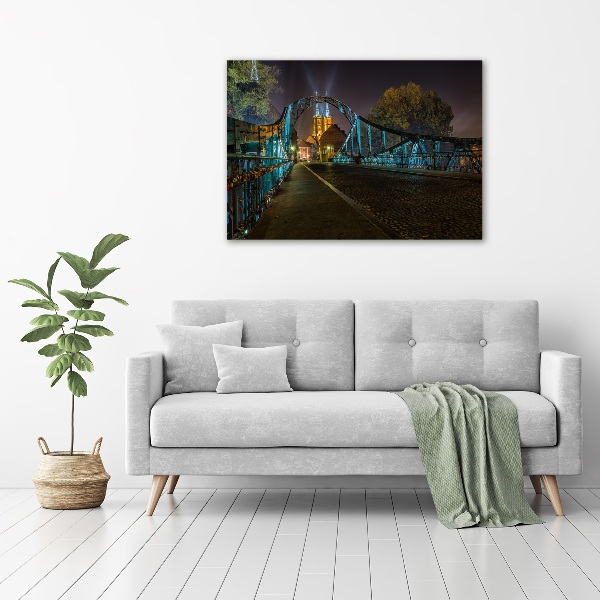 Glass picture wall art Bridge of lovers