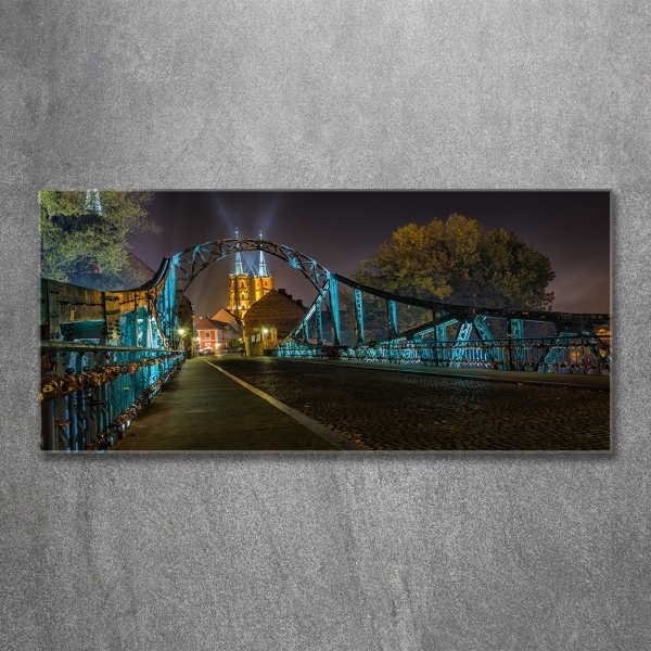 Glass picture wall art Bridge of lovers