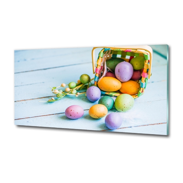 Glass art picture Easter eggs