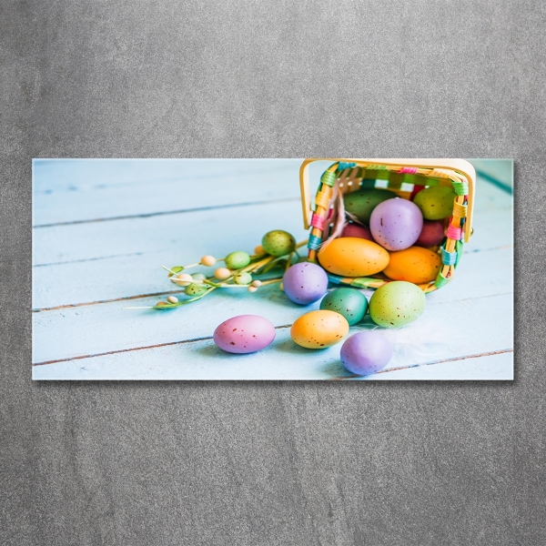 Glass art picture Easter eggs