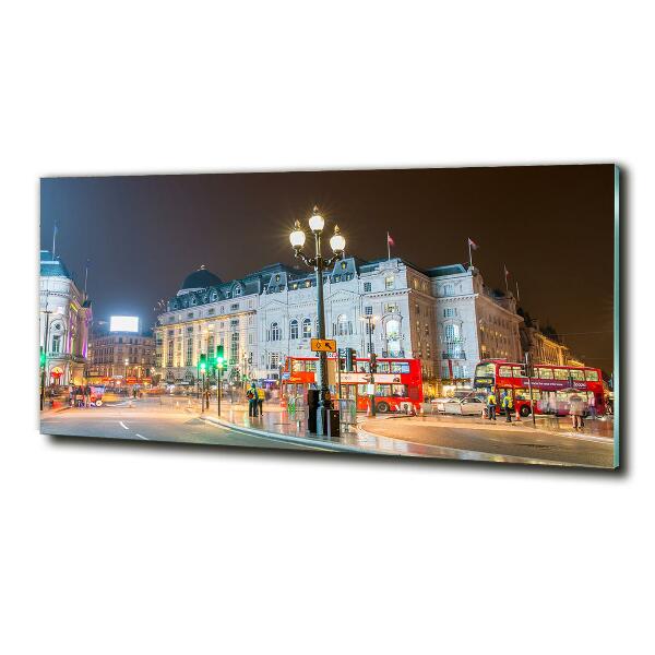 Glass picture wall art London at night