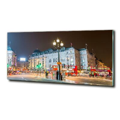 Glass picture wall art London at night