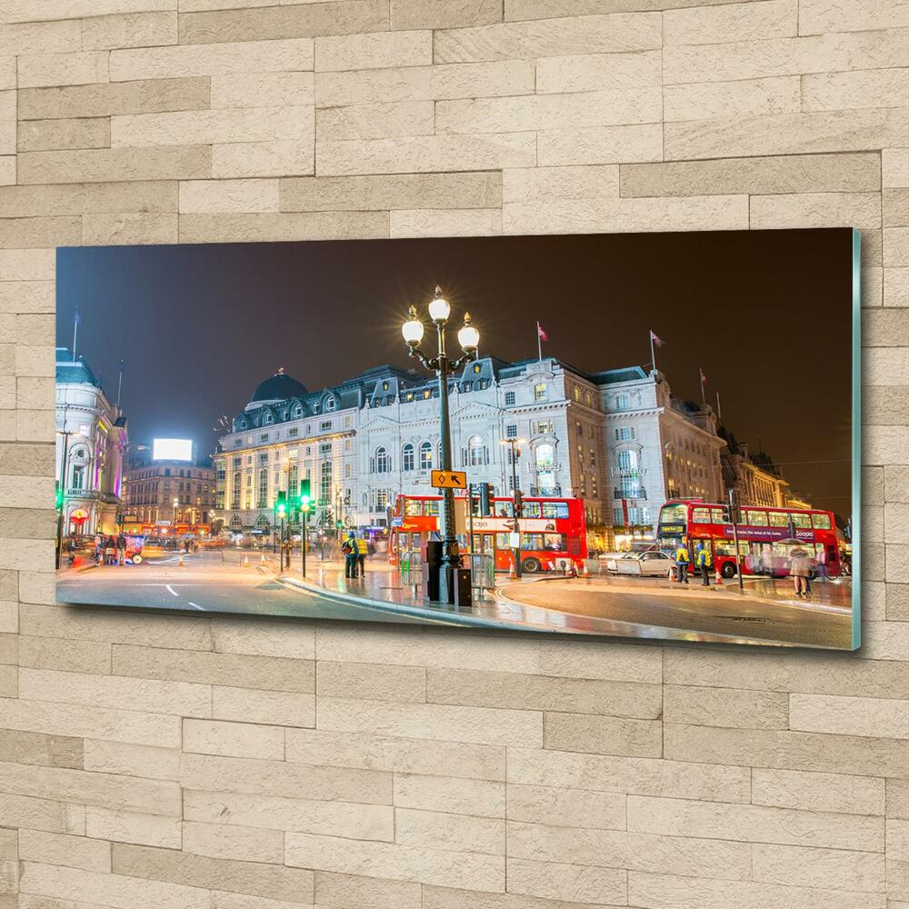 Glass picture wall art London at night