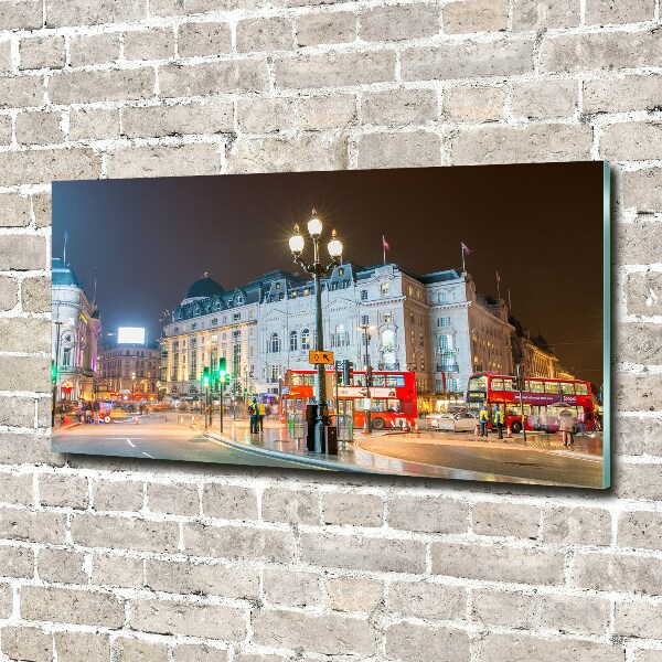 Glass picture wall art London at night