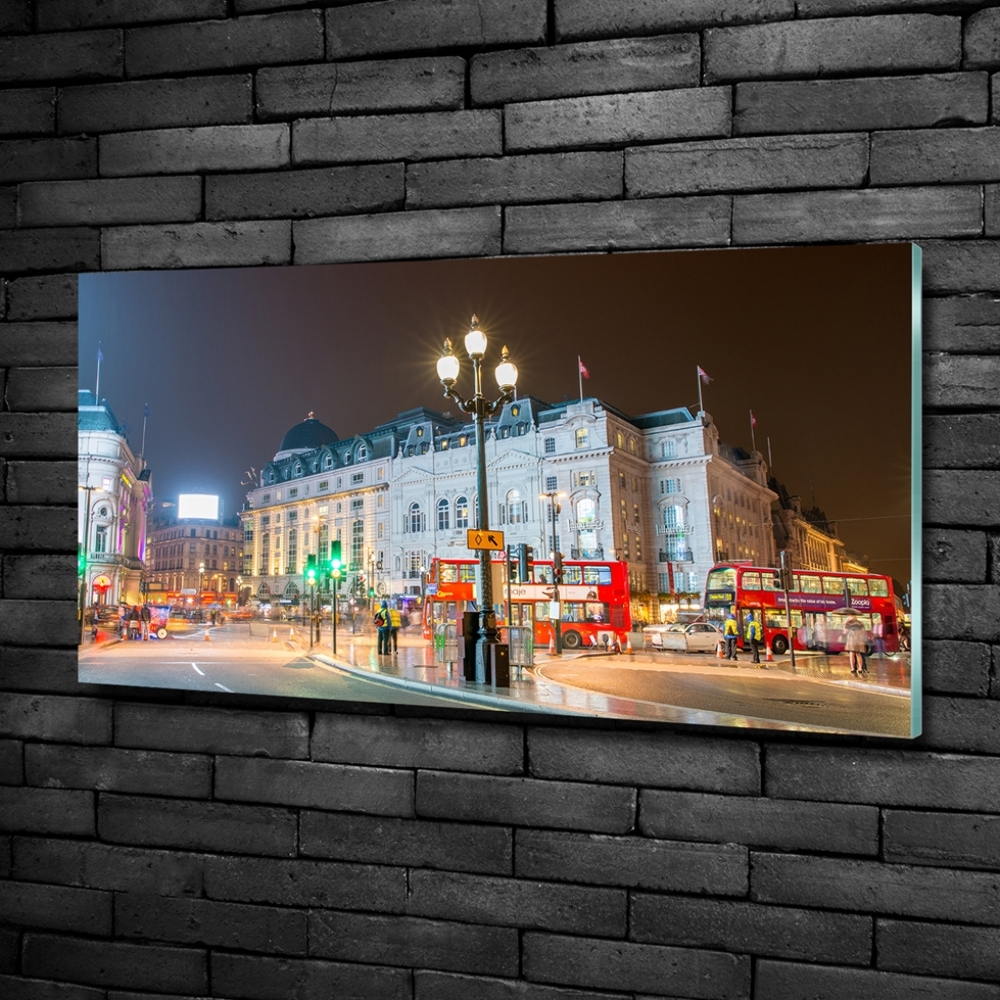 Glass picture wall art London at night