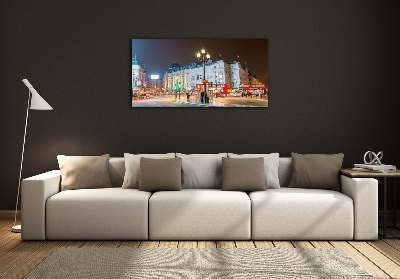 Glass picture wall art London at night