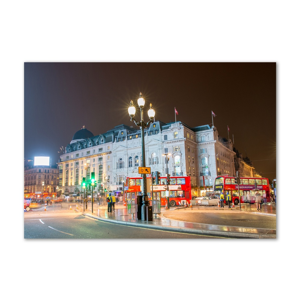 Glass picture wall art London at night