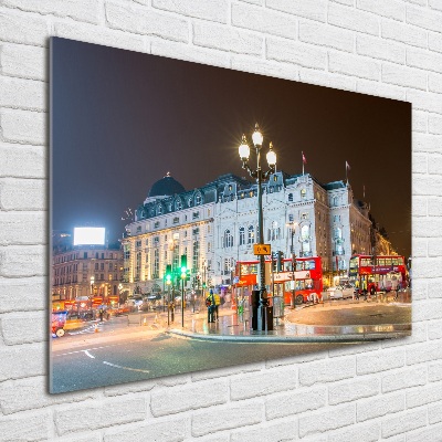 Glass picture wall art London at night