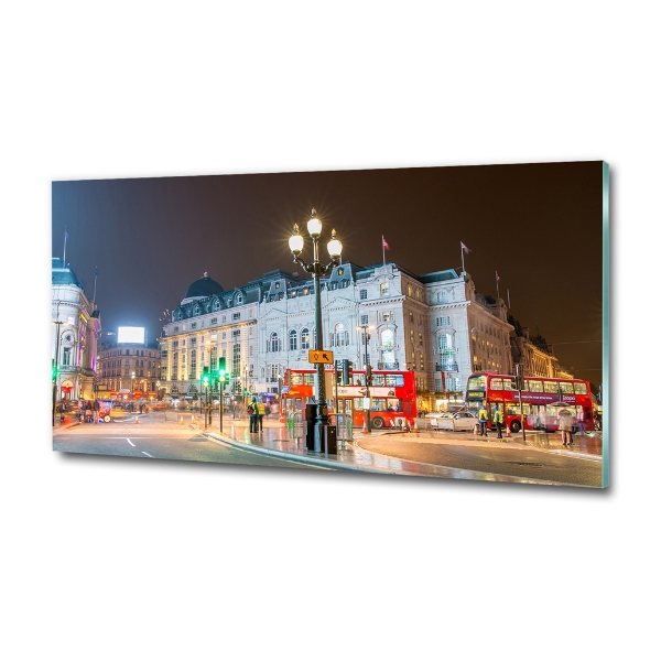 Glass picture wall art London at night