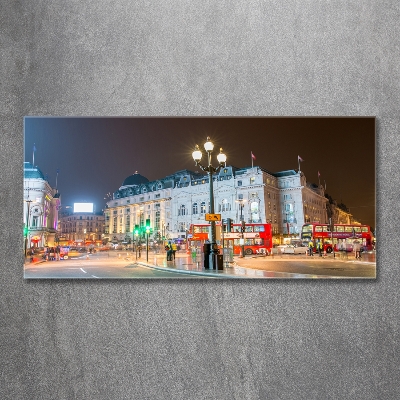 Glass picture wall art London at night