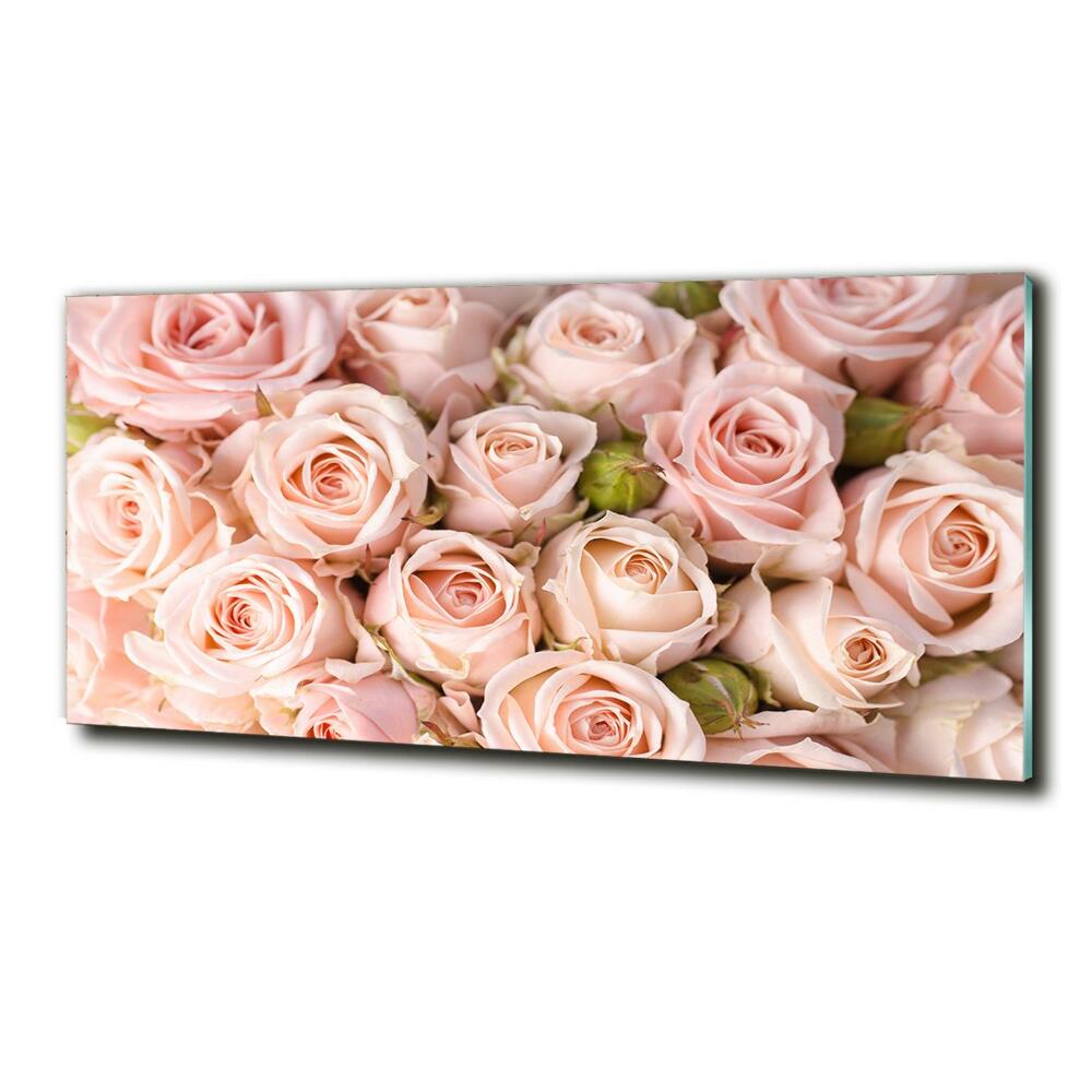 Wall art on glass Roses