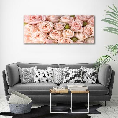 Wall art on glass Roses