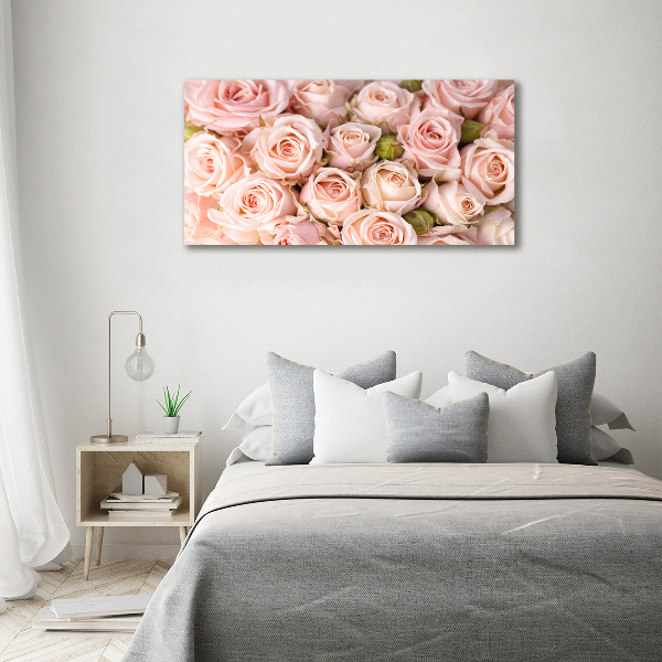 Wall art on glass Roses