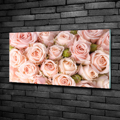 Wall art on glass Roses