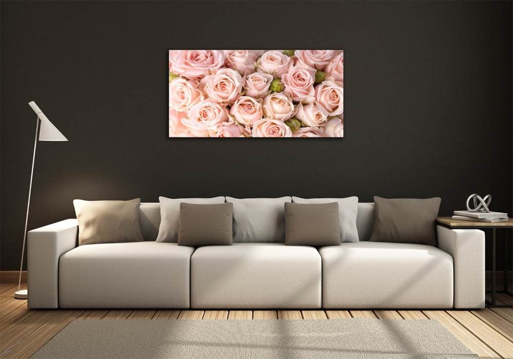 Wall art on glass Roses