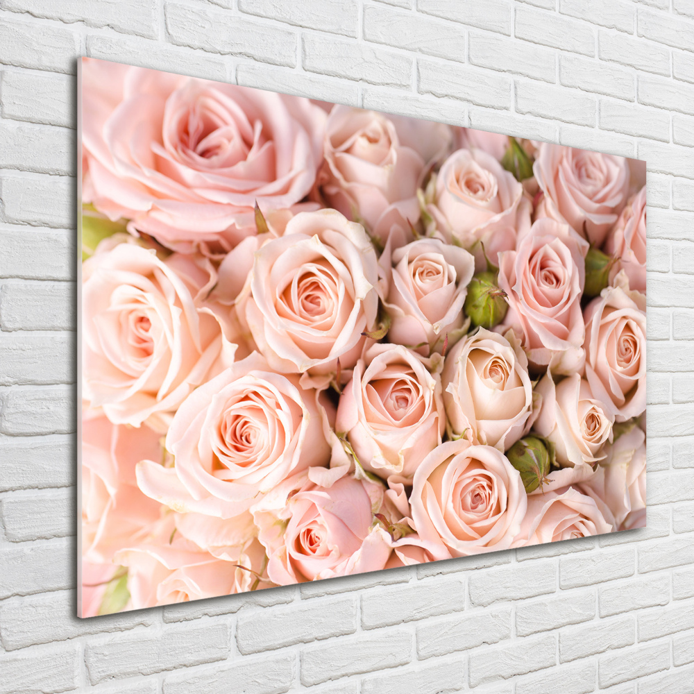 Wall art on glass Roses