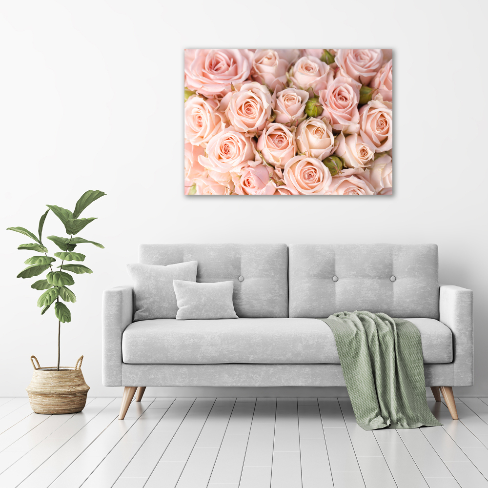 Wall art on glass Roses