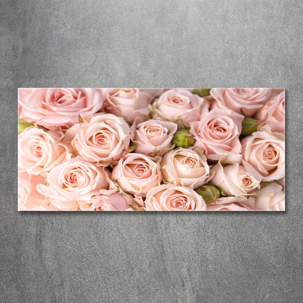 Wall art on glass Roses