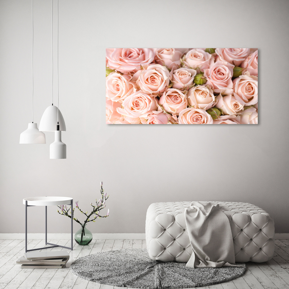 Wall art on glass Roses