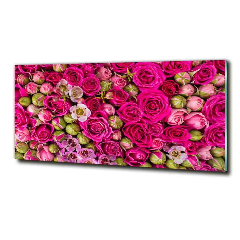 Wall art on glass Roses