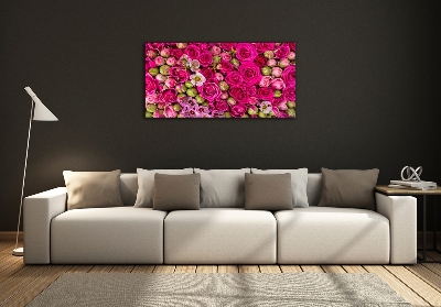 Wall art on glass Roses