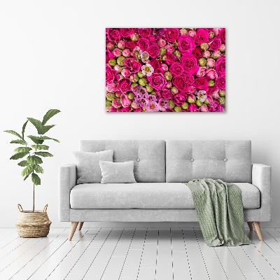 Wall art on glass Roses