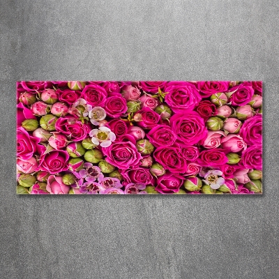 Wall art on glass Roses