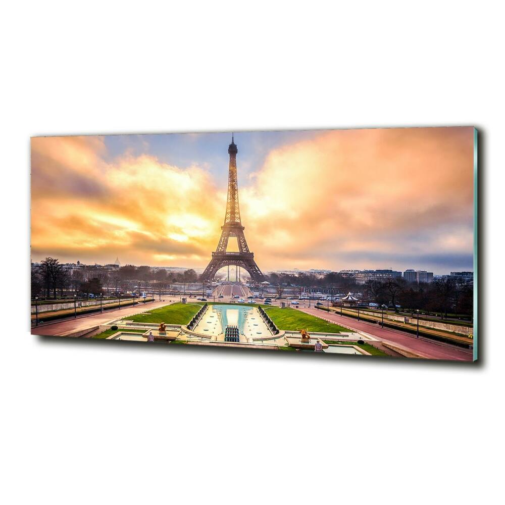 Printed glass wall art Eiffel paris tower