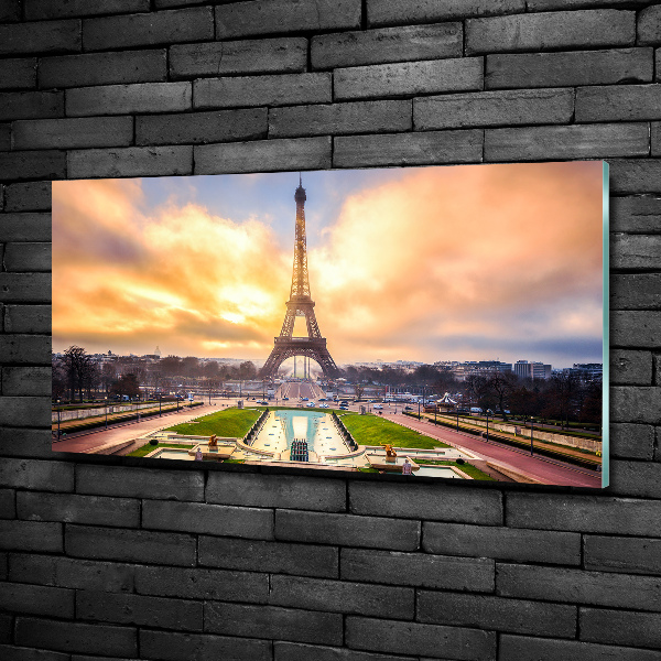 Printed glass wall art Eiffel paris tower