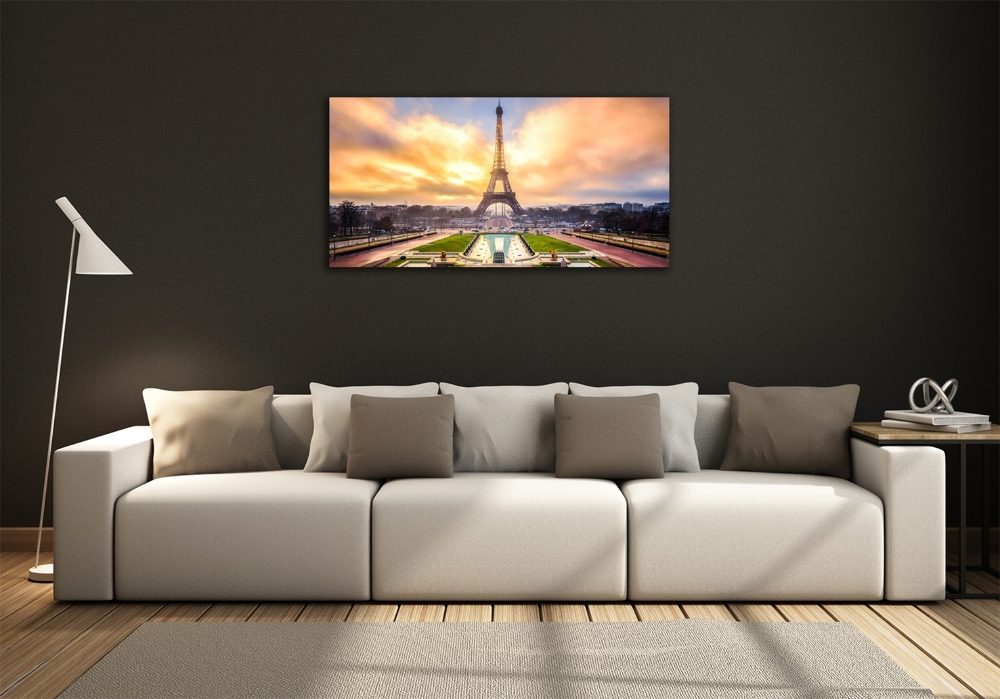 Printed glass wall art Eiffel paris tower