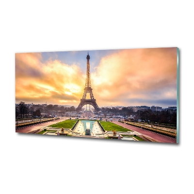 Printed glass wall art Eiffel paris tower