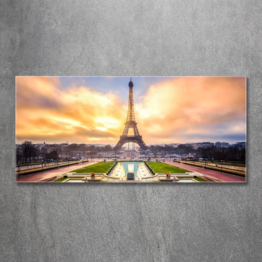 Printed glass wall art Eiffel paris tower