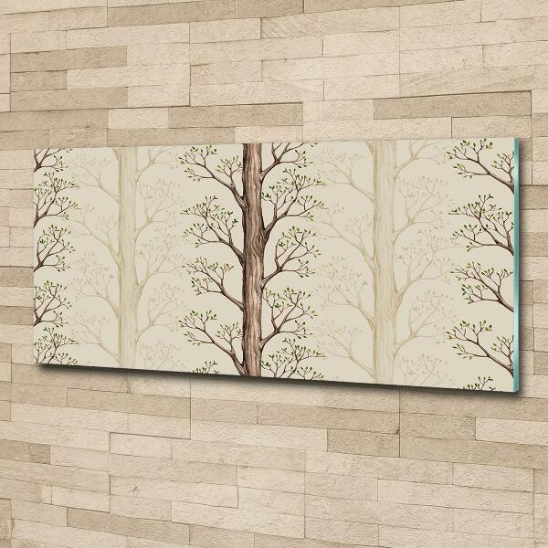 Glass art print Trees