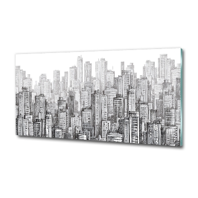 Printed glass wall art Skyscrapers