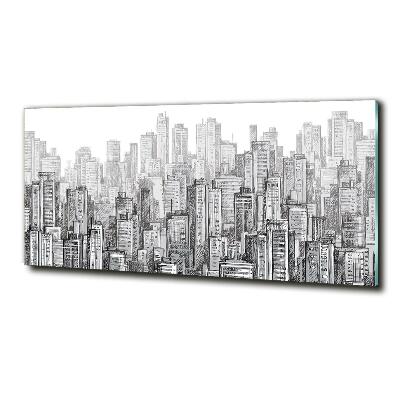 Printed glass wall art Skyscrapers