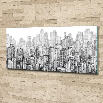 Printed glass wall art Skyscrapers