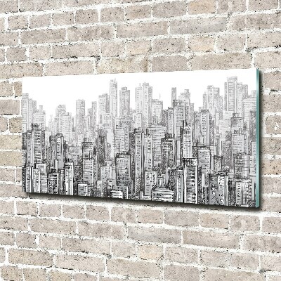 Printed glass wall art Skyscrapers