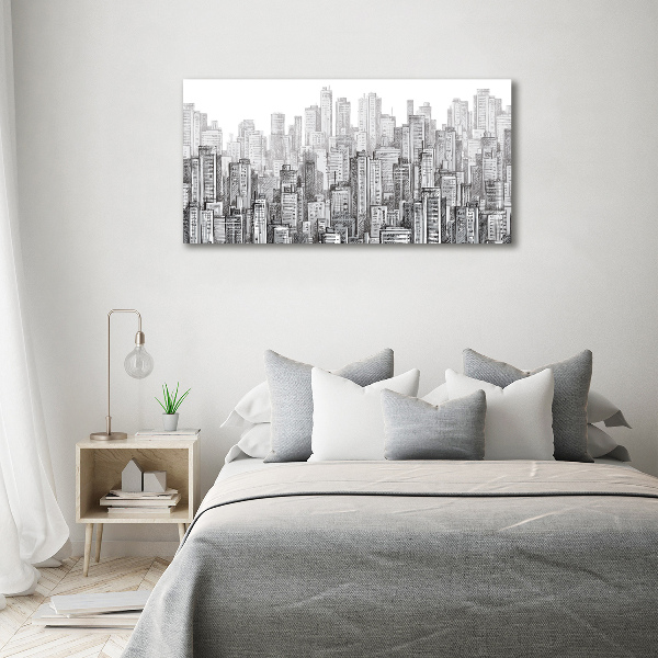 Printed glass wall art Skyscrapers